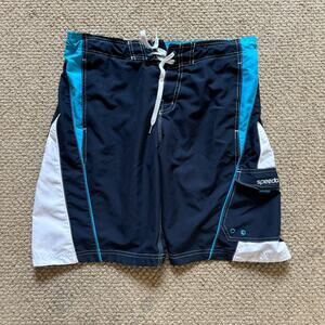 Y2k speedo swim trunks medium beach surfwear swimming